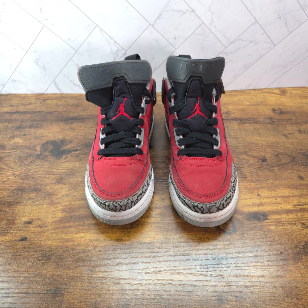 Jordan Spizike Low GS Toro 6.5Y Gym Red Black Elephant Print FQ3950-600